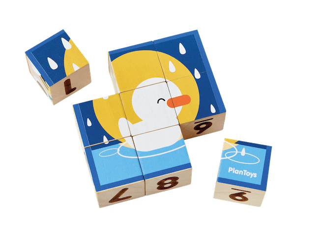 Würfelpuzzle Bilder und Zahlen - Animal Puzzle Cubes