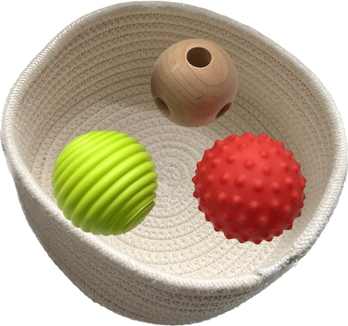 Basket with balls - feel the ball